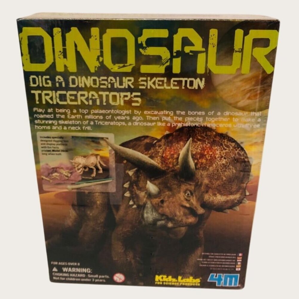 Dig A Dinosaur Skeleton Triceratops Kit Ages 8+ Science STEM Homeschool New